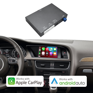Wireless CarPlay Android Auto Retrofit Kit for Audi MMI 3G System (2008–2015) A4/A5/A6/A8/Q5/Q7 S4/S5/RS4/RS5, Full OEM iDrive Knob Control with MirrorLink & Reverse Camera