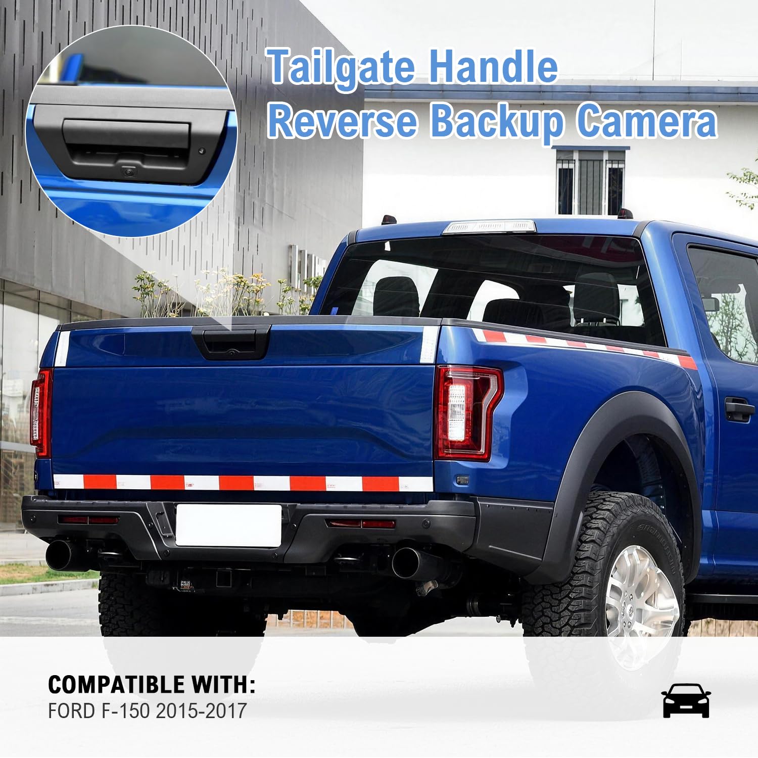 Aftermarket Tailgate Handle Backup Camera for Ford F150 Pickup Truck Black - Image 5