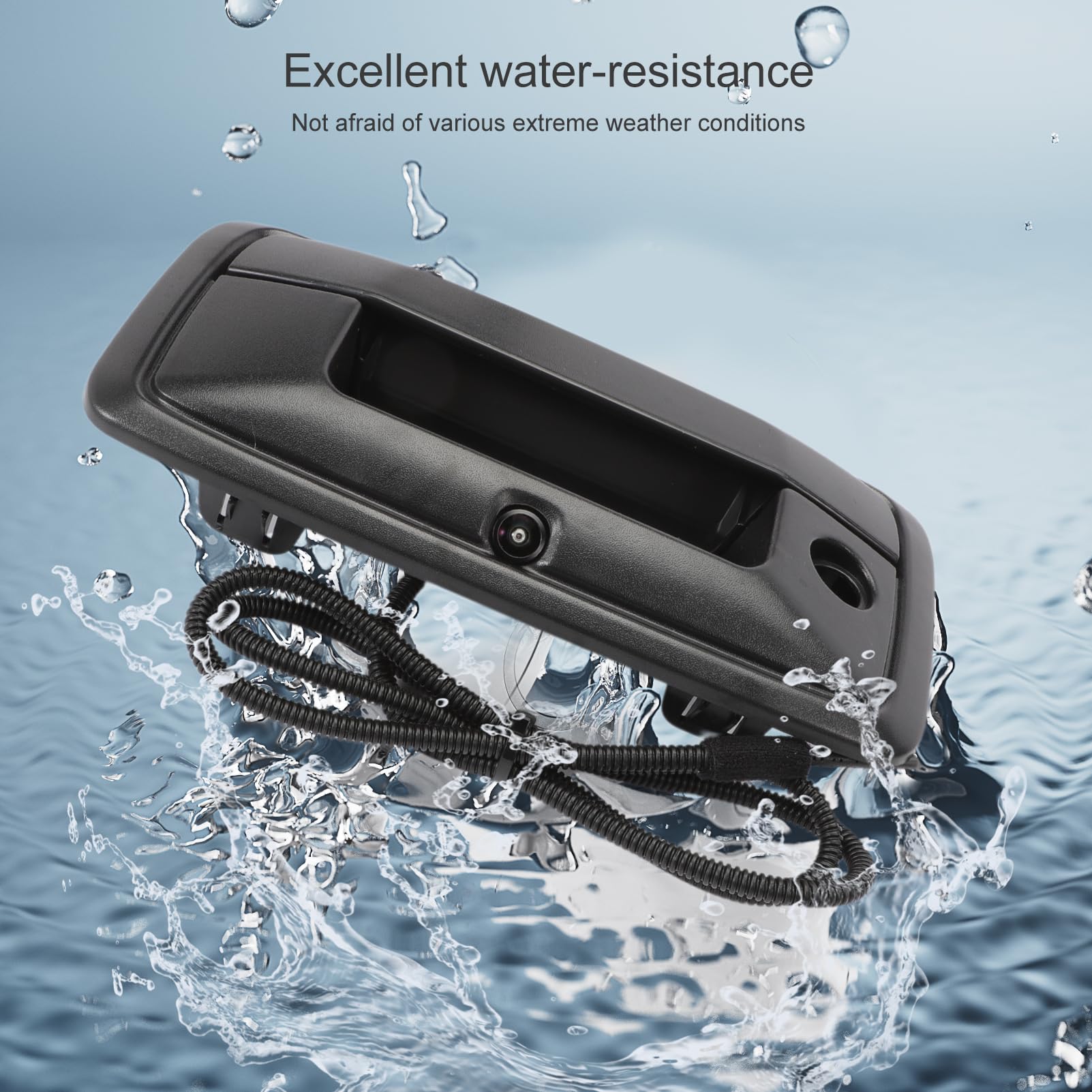 Tailgate Handle Camera for Chevrolet Silverado & GMC Sierra 1500 2014-2018, 2500HD/3500HD, Canyon 2015-2018, RCA, IP69K - Image 4