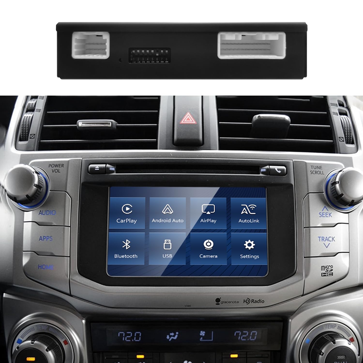Wireless Carplay Android Auto interface for for Toyota Tacoma Tundra RAV4 4Runner Highlander 2014-2019 - Image 4