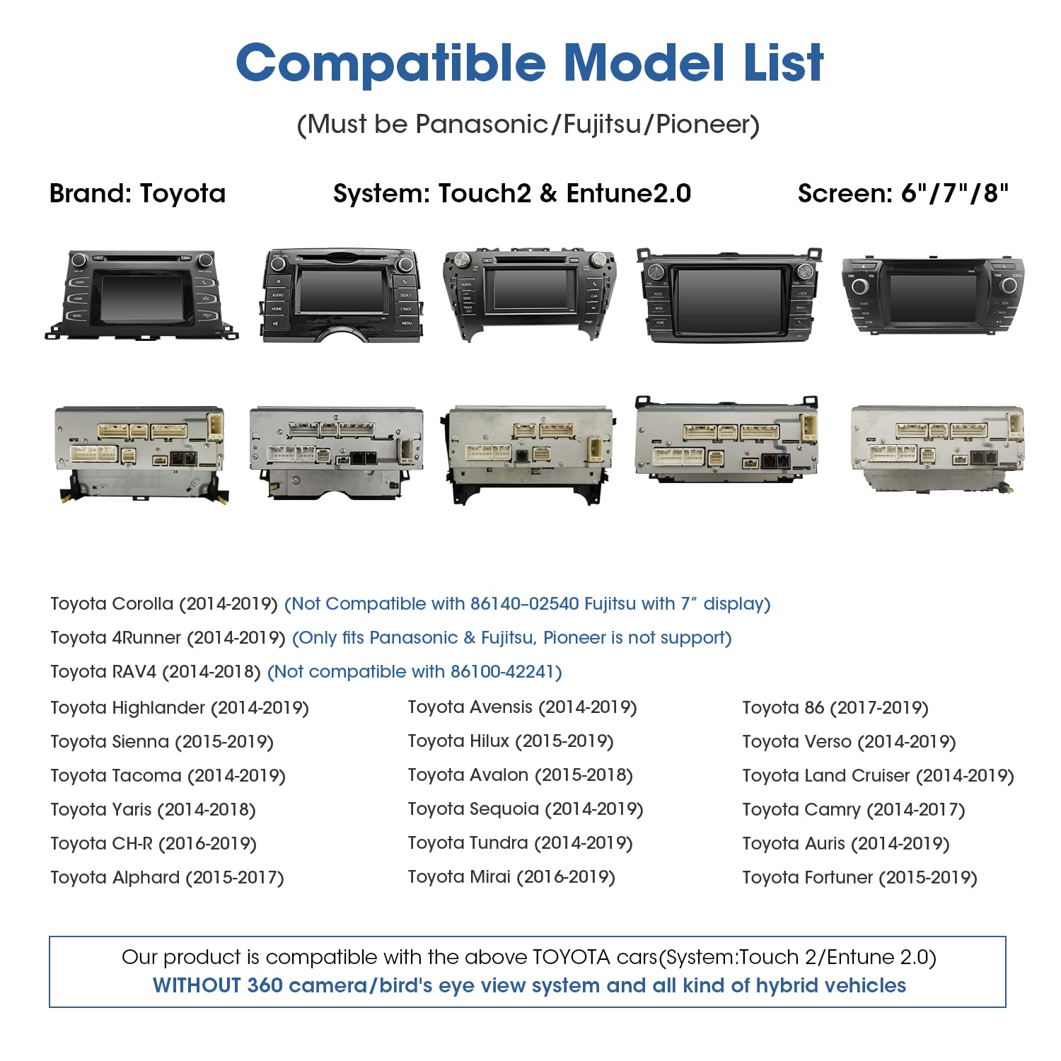 Wireless Carplay Android Auto interface for for Toyota Tacoma Tundra RAV4 4Runner Highlander 2014-2019 - Image 6