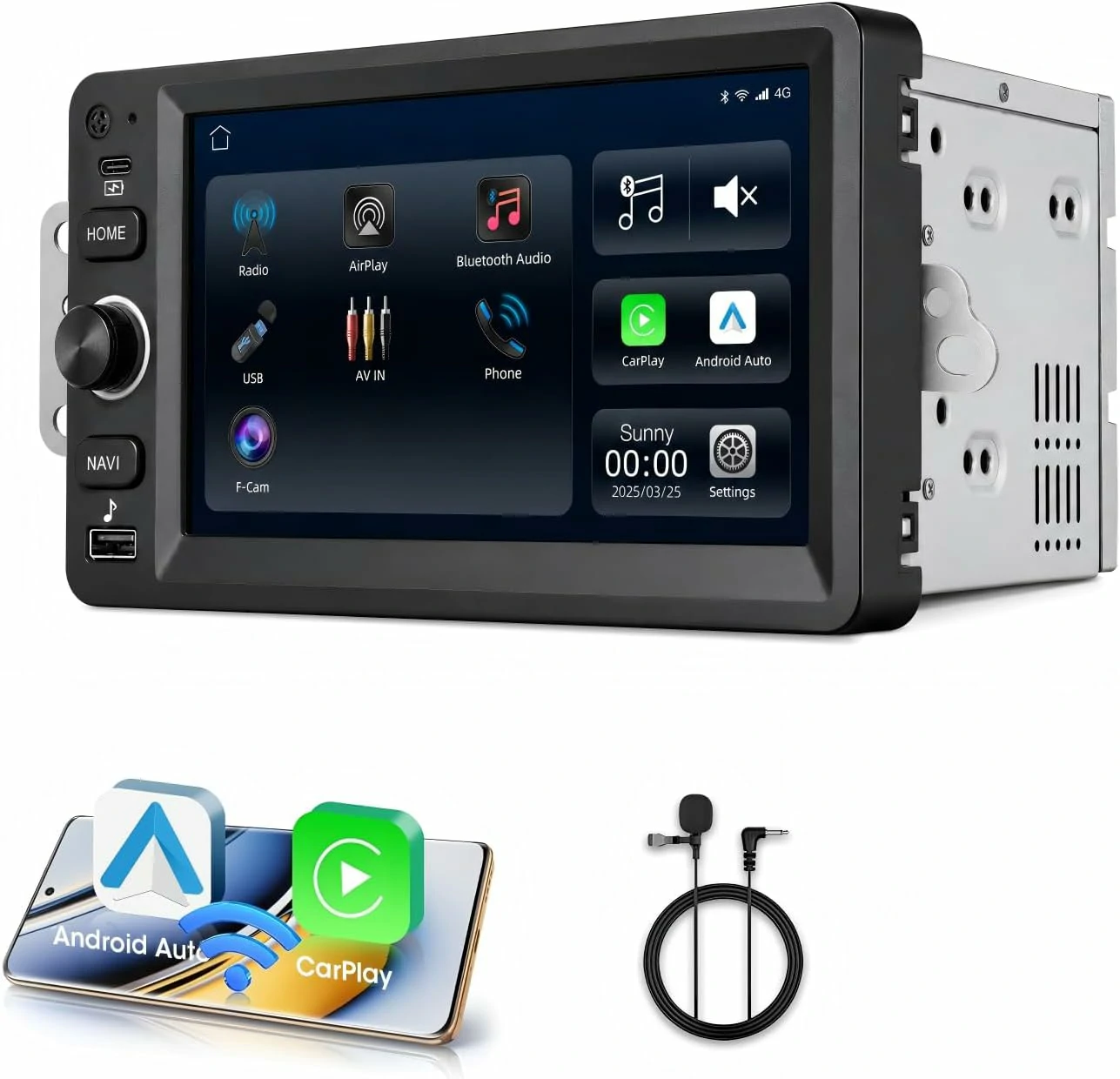 7″ Linux Car Stereo for Chevy GMC Hummer, Wireless Carplay Android Auto - Image 4