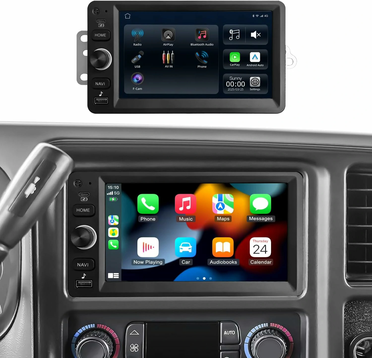 7″ Linux Car Stereo for Chevy GMC Hummer, Wireless Carplay Android Auto