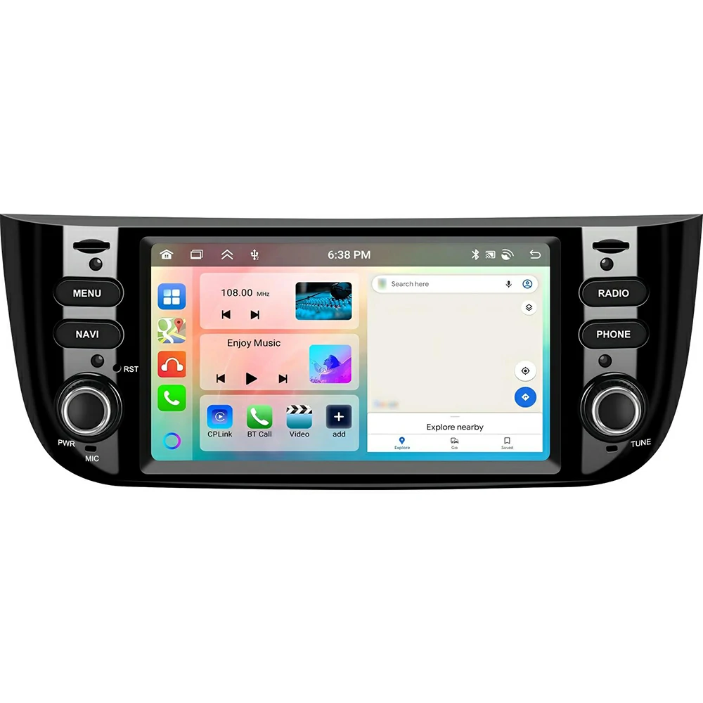 6.2″ Linux Car Stereo for Fiat Linea punto 2012-2016, Wireless Carplay Android Auto