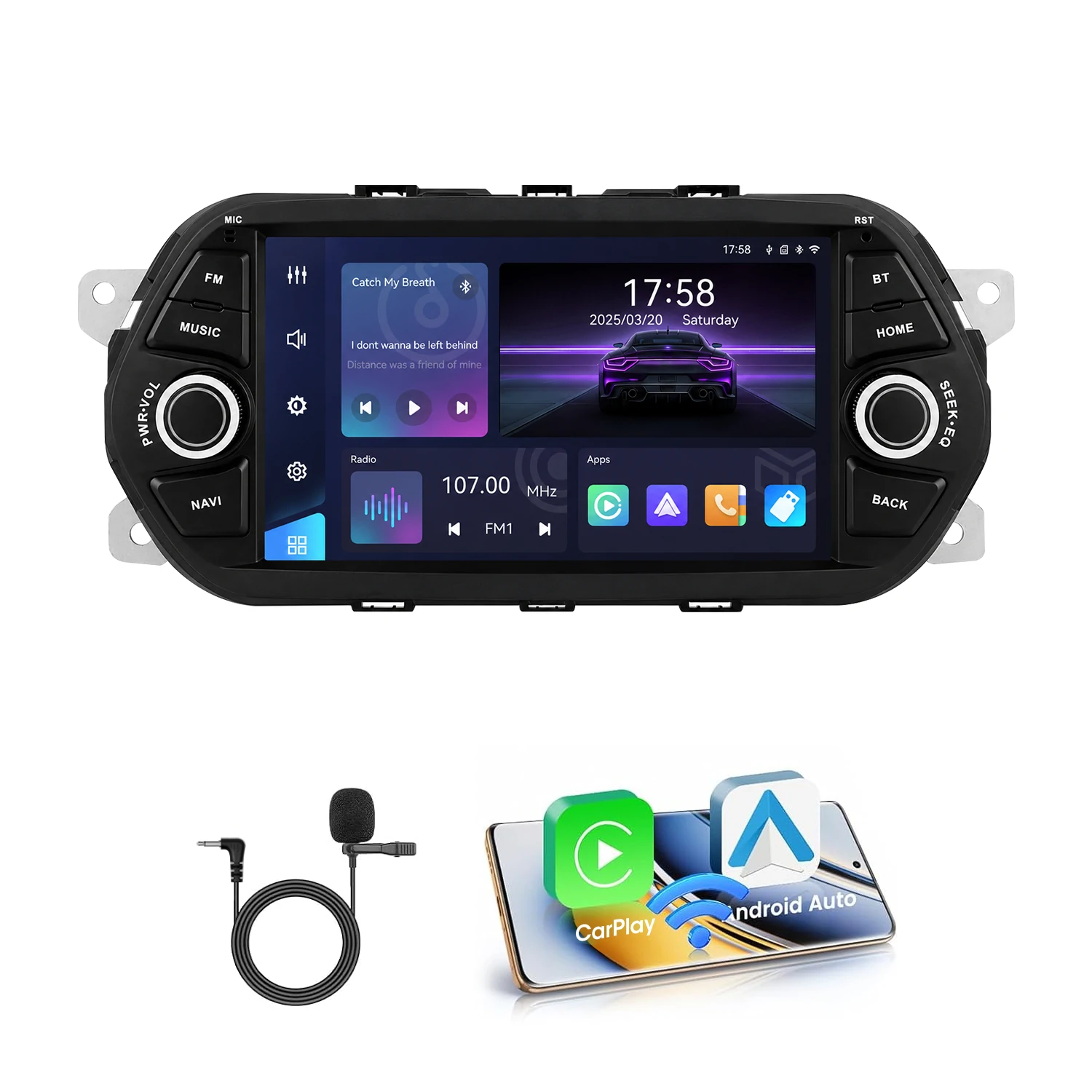 7″ Linux Car Stereo for Fiat TIPO EGEA 2015-2017, Wireless Carplay Android Auto - Image 2