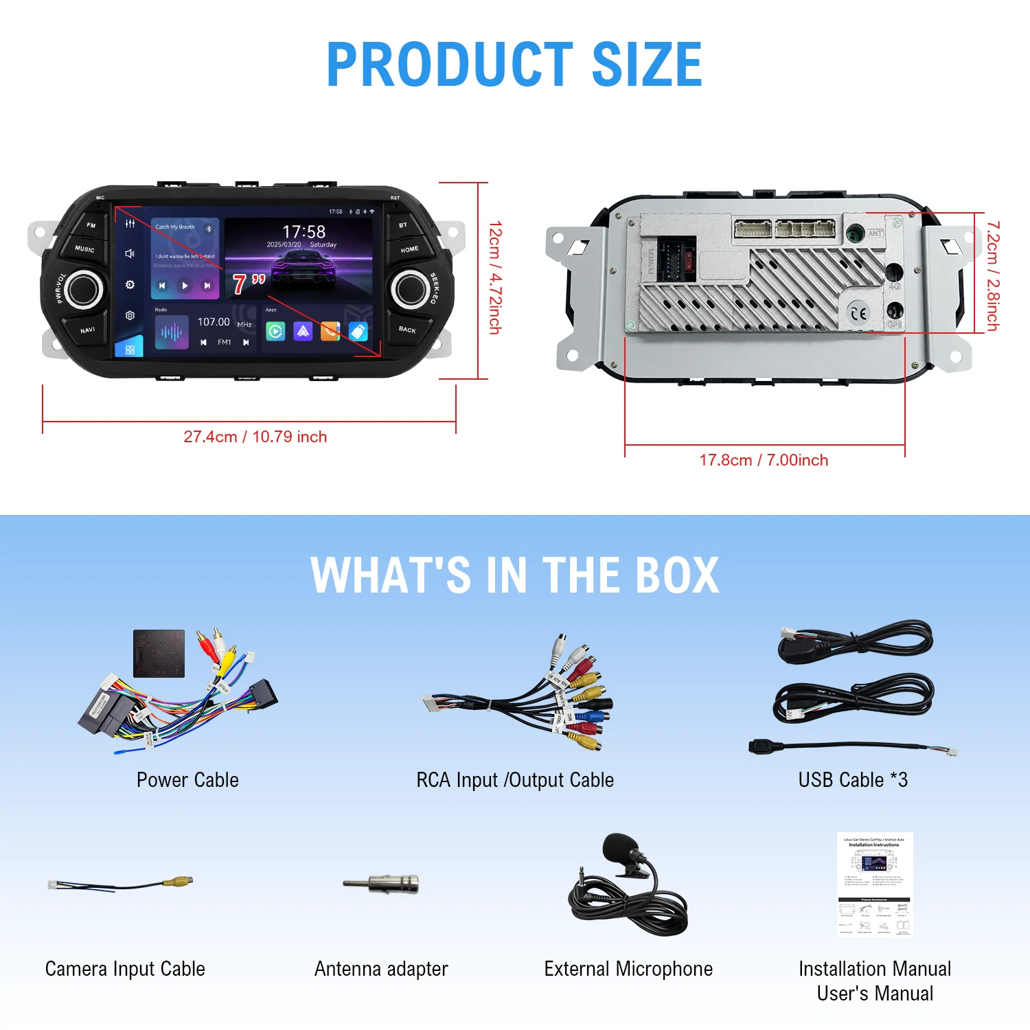 7″ Linux Car Stereo for Fiat TIPO EGEA 2015-2017, Wireless Carplay Android Auto - Image 3