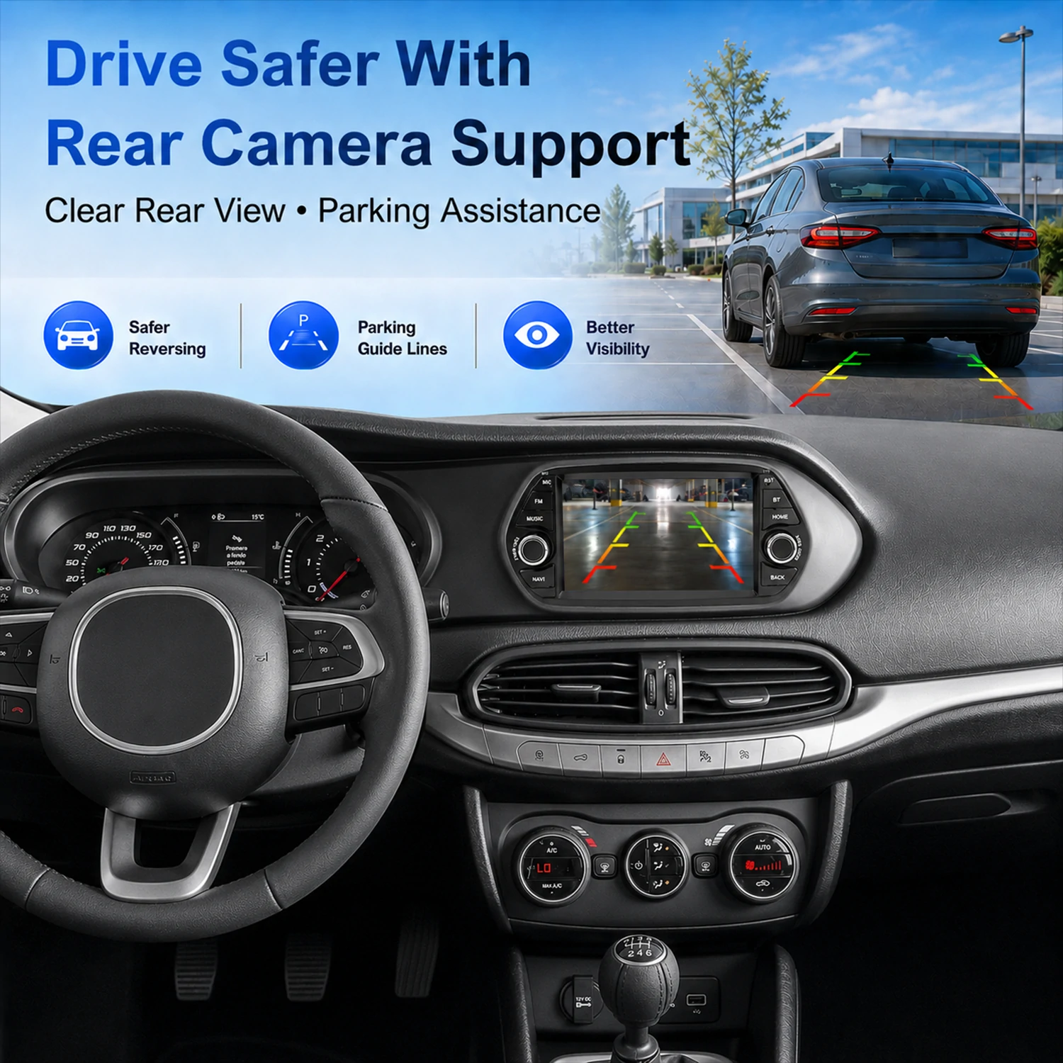 7″ Linux Car Stereo for Fiat TIPO EGEA 2015-2017, Wireless Carplay Android Auto - Image 6