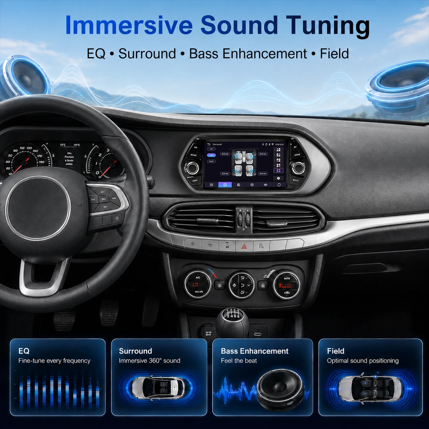 7″ Linux Car Stereo for Fiat TIPO EGEA 2015-2017, Wireless Carplay Android Auto - Image 9