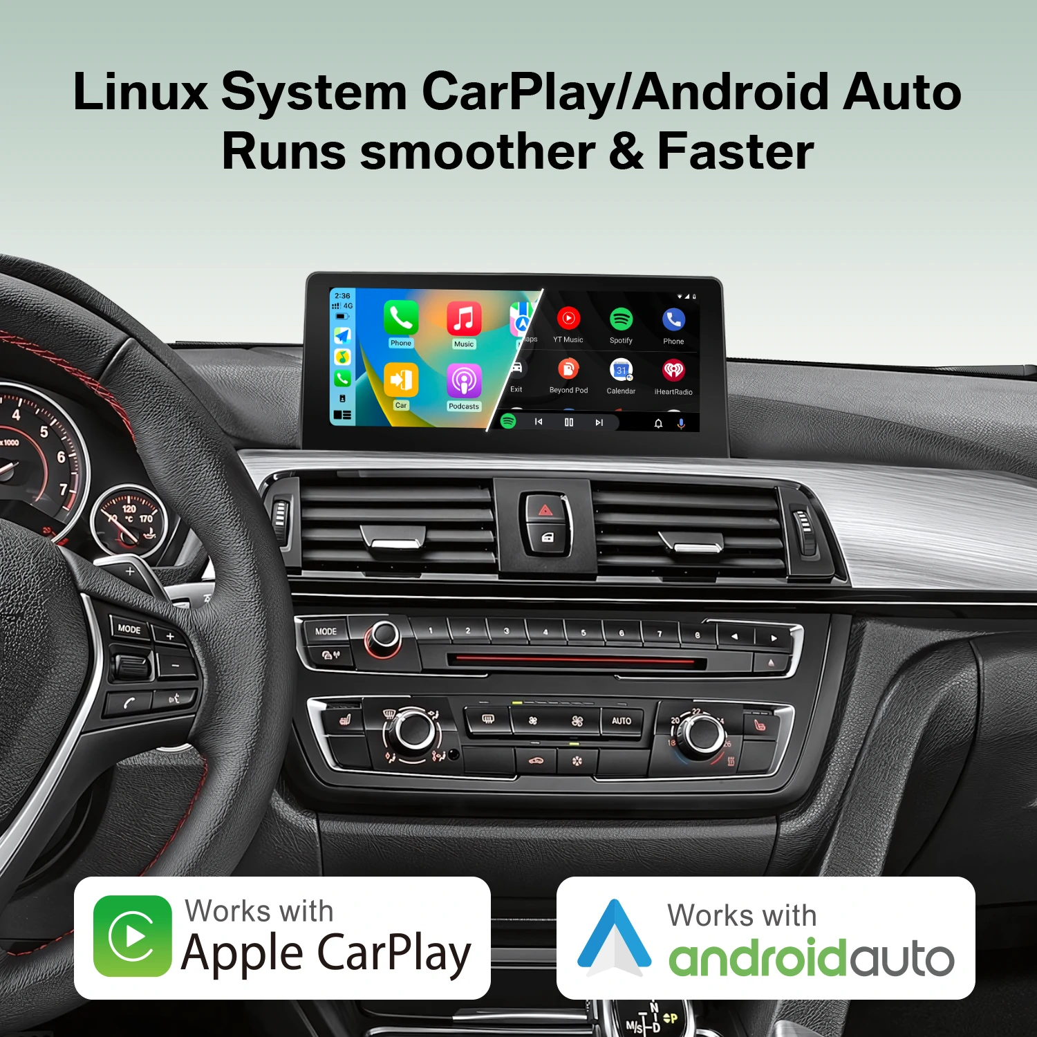 10.25" Linux Screen for BMW 1/2 Series F20 F22 2016-2018 with EVO System Wireless Carplay Android Auto - Image 5
