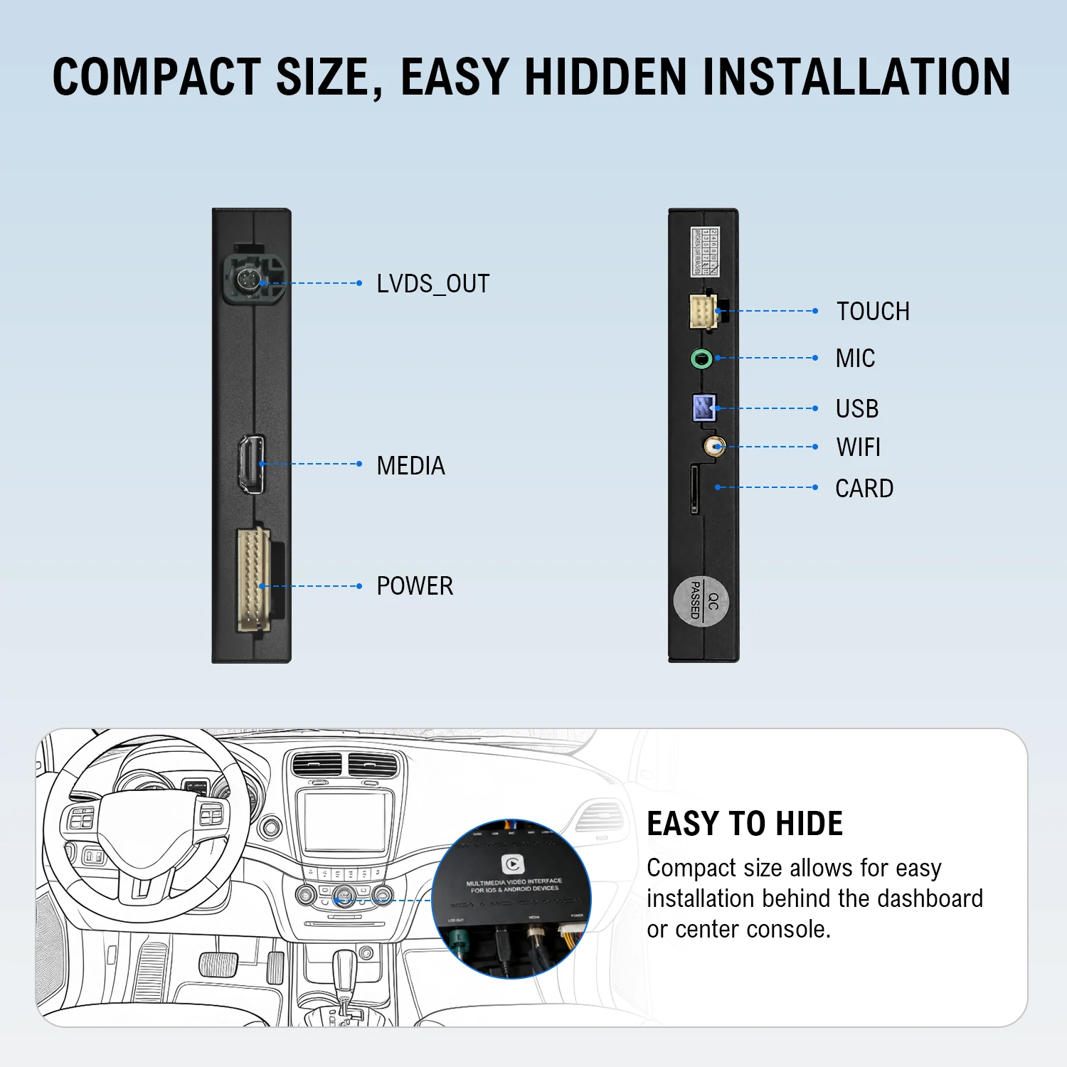 Wireless Carplay Android Auto interface for Jeep/Dodge 2013-2020, 8.4″ Screen - Image 3
